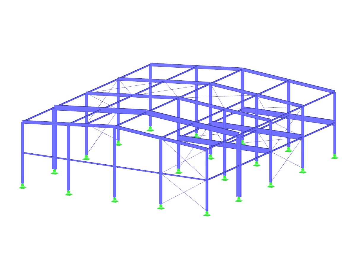 Stahlbauhalle mit kaltgeformten Stahlprofilen